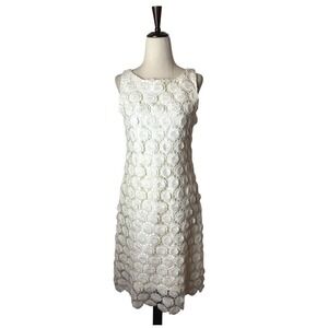 Gio Guerreri Couture Dress Women Small Ivory Crochet Lace Floral A Line Boho